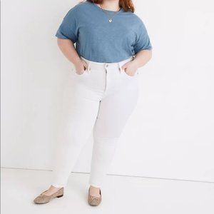 Madewell Plus 10” High-Rise Skinny Jeans in Pure White